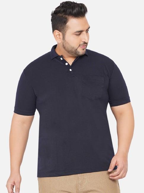 john pride blue cotton plus size t-shirts