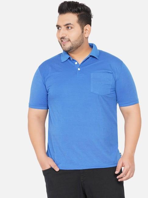 john pride blue cotton plus size t-shirts