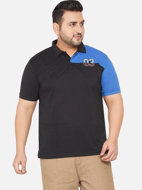 john pride black cotton plus size t-shirts