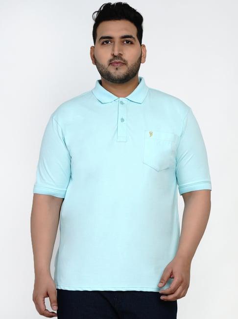 john pride blue cotton plus size t-shirts