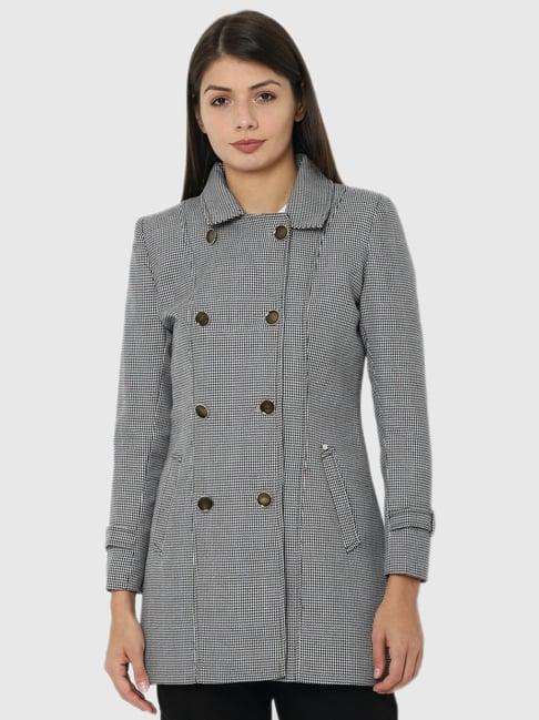 allen solly grey houndstooth jacket