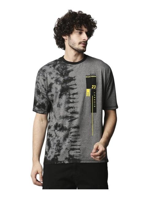 disrupt grey boxy fit printed t-shirt