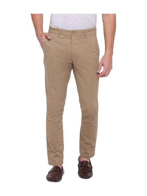 being human dark khaki slim fit trousers