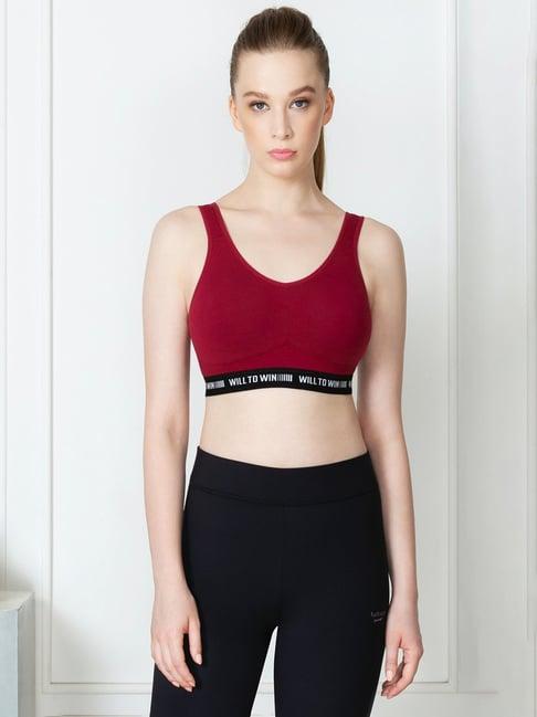 van heusen red round neck sports bra