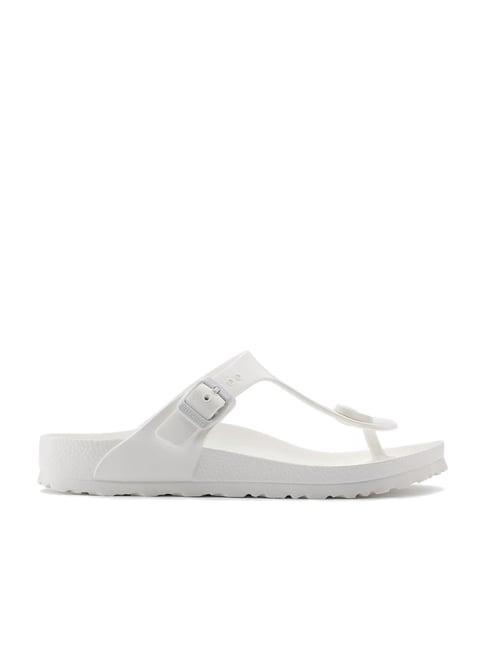 birkenstock men's gizeh white regular width t-strap sandals