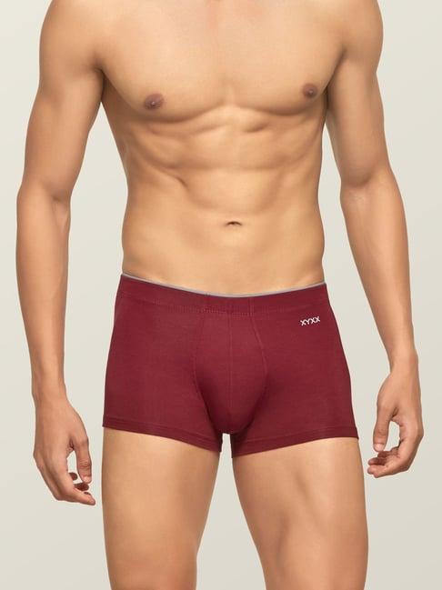 xyxx maroon snug fit trunks