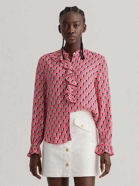 gant pink printed shirt