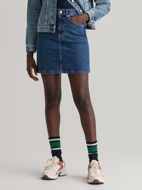 gant blue above knee skirt