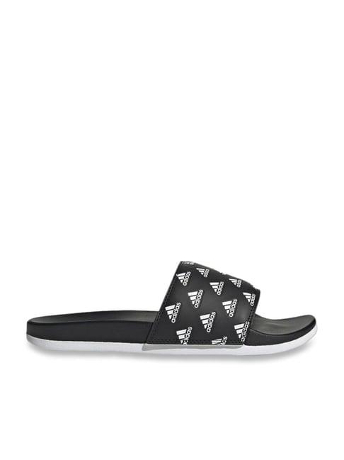 adidas men's adilette comfort unisex charcoal black slides