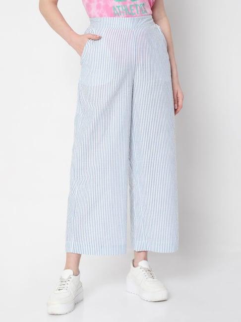 vero moda blue striped pants