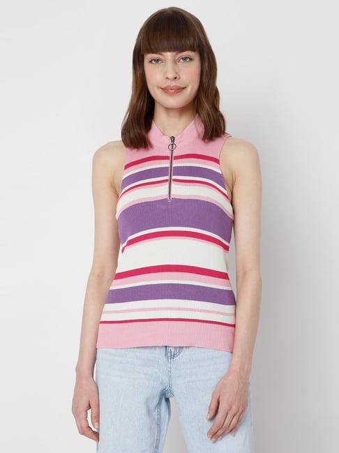 vero moda multicolor striped top