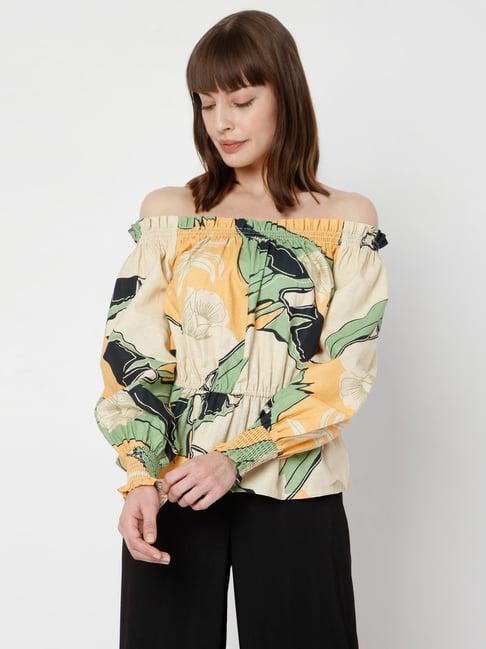 vero moda multicolor printed top