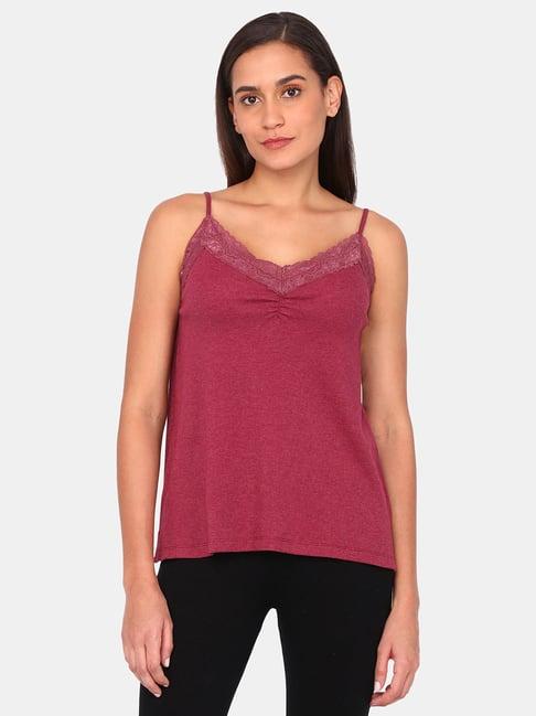 zivame red relaxed fit camisole