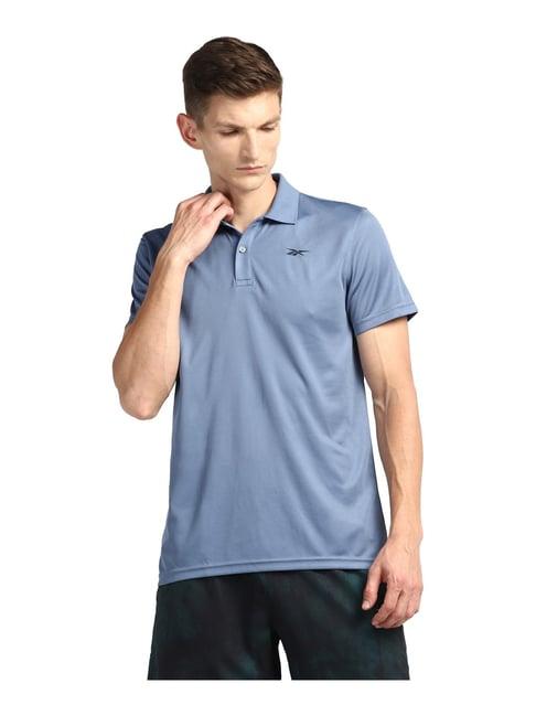 reebok blue polo t-shirt