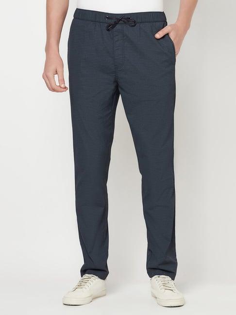 octave navy regular fit trackpants