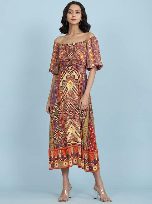 aarke ritu kumar multicolor printed dress