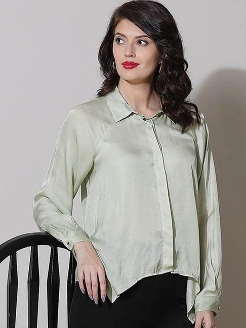 label ritu kumar mint loose fit shirt