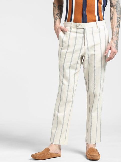 jack & jones beige mid rise trousers