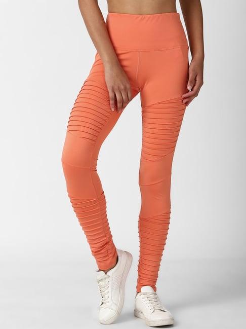 forever 21 orange regular fit tights