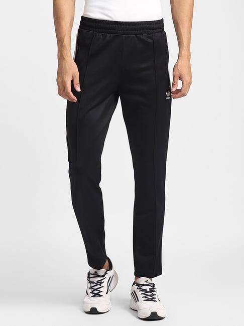 adidas originals black regular fit trackpants