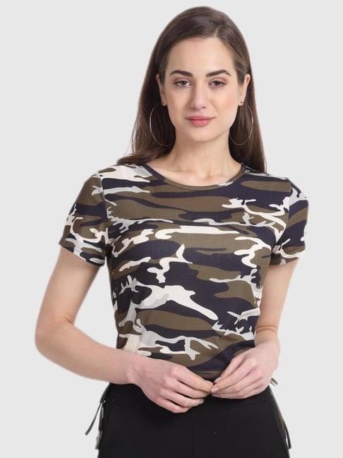 global republic multicolor camo print t shirt