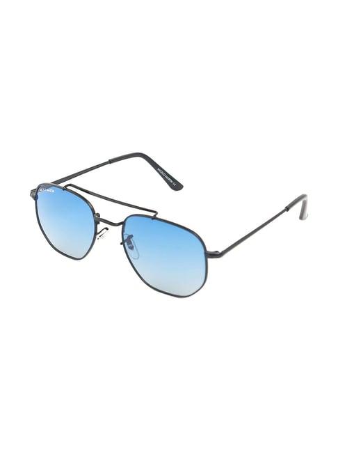 micelo martin sky blue polarized hexagon sunglasses for men