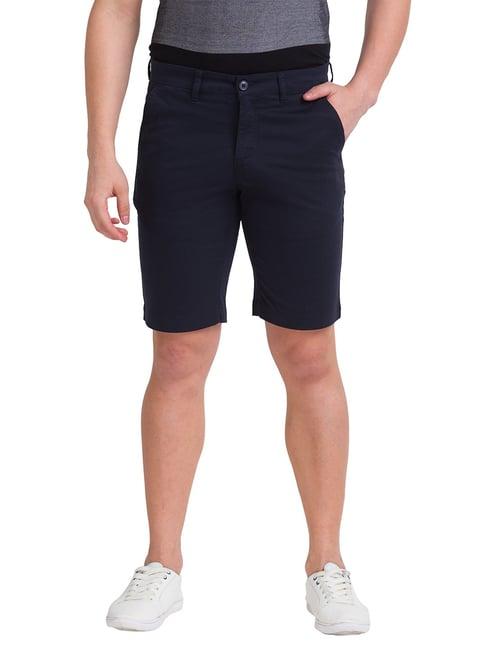 parx blue regular fit shorts