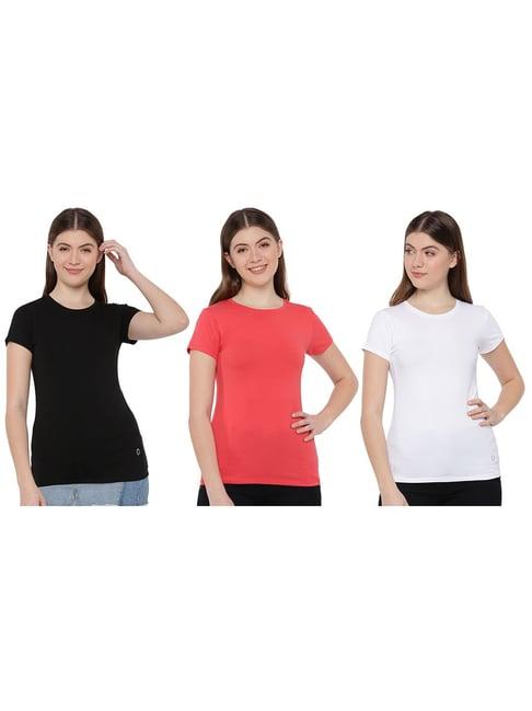 dollar missy multicolor regular fit t-shirt (pack of 3)