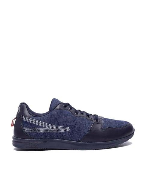 fila men's attao denim collegiate navy casual sneakers