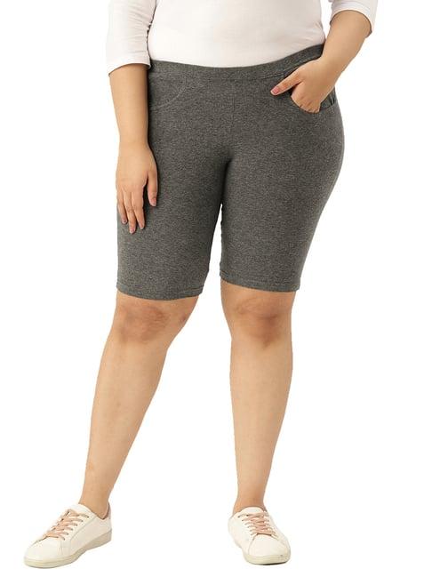 therebelinme grey cotton shorts