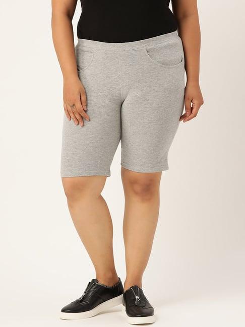 therebelinme grey cotton shorts