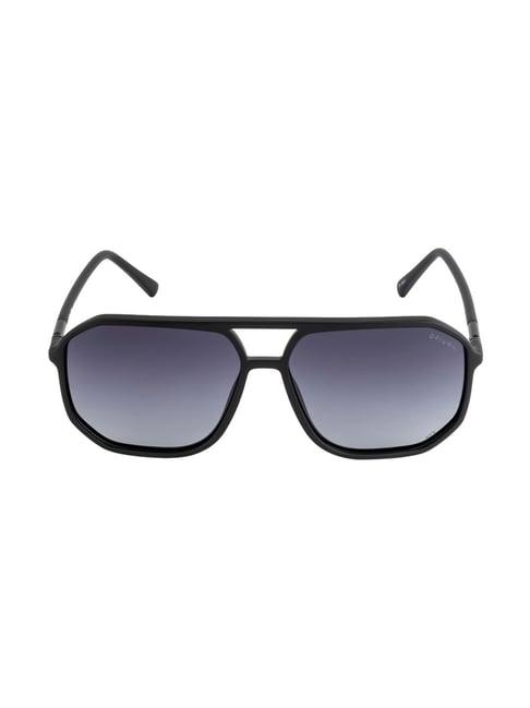 opium grey geometric polarized sunglasses for men