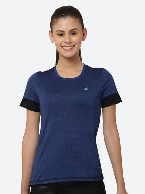 fitleasure royal blue textured t-shirt