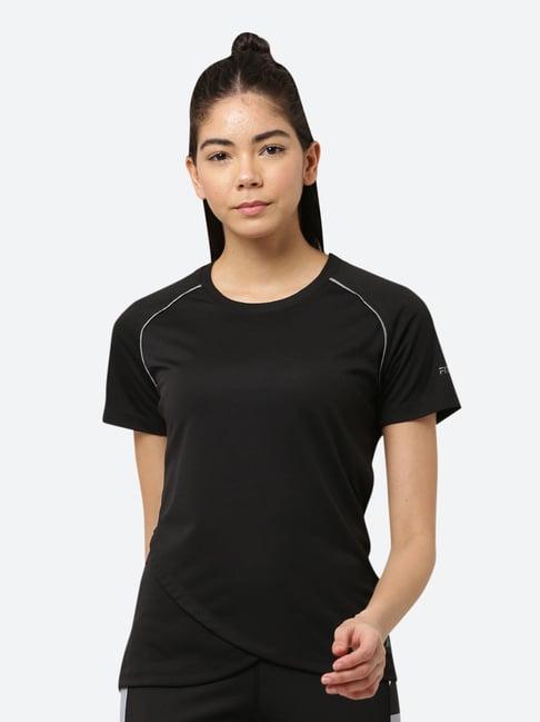 fitleasure black regular fit t-shirt