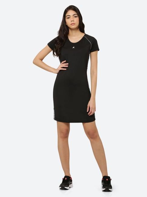 fitleasure black slim fit dress