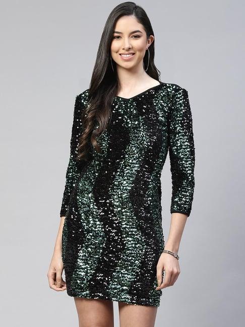 cottinfab black embellished cotton dress