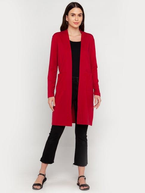 zink london maroon long shrug