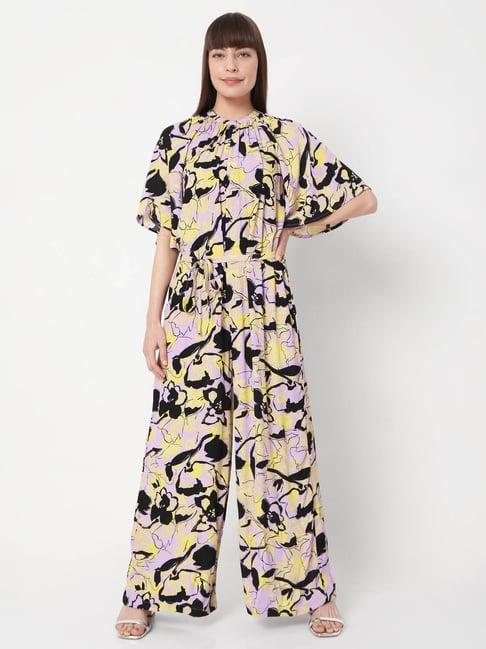 vero moda multicolor printed jumpsuit