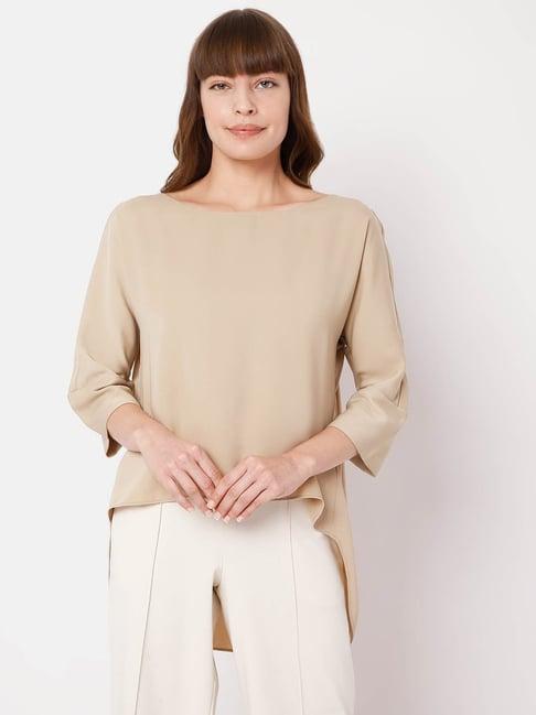 vero moda beige regular fit top