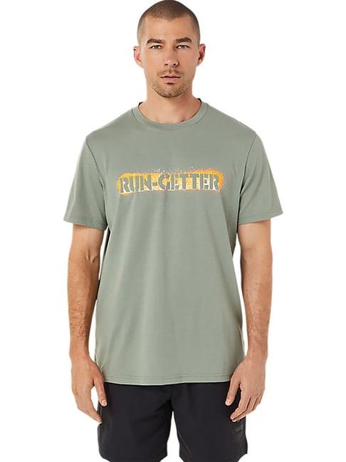 asics olive printed t-shirt