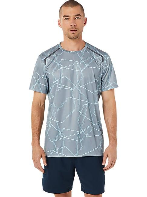 asics light grey printed t-shirt