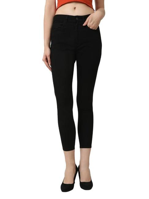 recap black skinny fit jeans