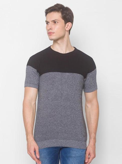 globus black & grey crew t-shirt