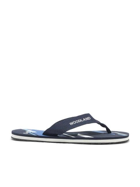 woodland men's navy flip flops