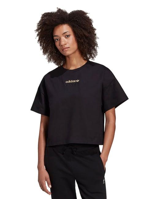 adidas originals black cotton t-shirt