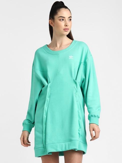 adidas originals green cotton dress