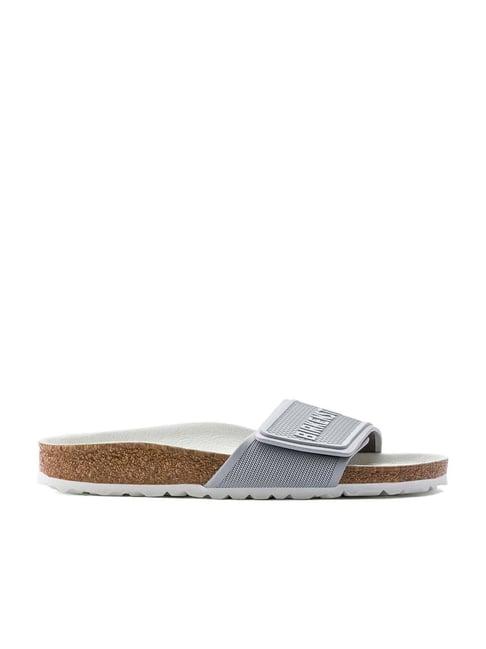 birkenstock unisex tema grey narrow width slides