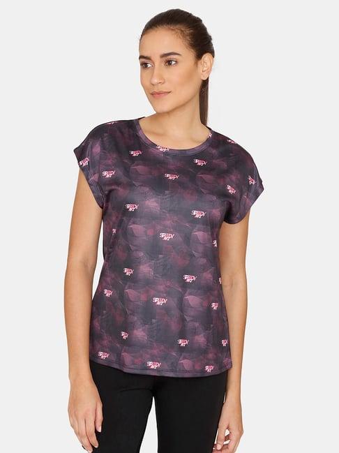 zelocity by zivame multicolor printed t-shirt