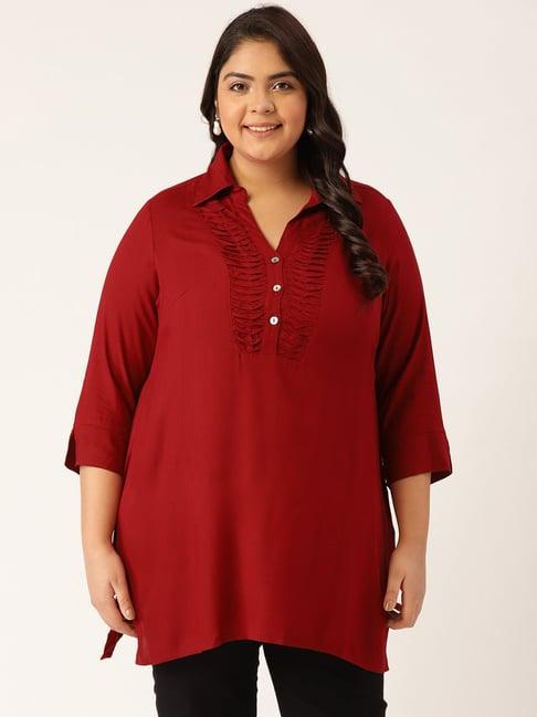 therebelinme maroon a-line tunic