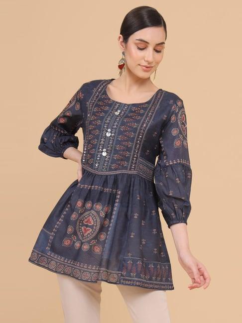 soch navy printed tunic